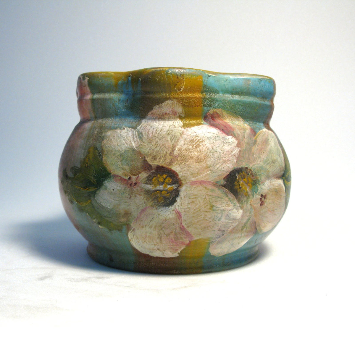 Ribbed Ceramic Planter 6"