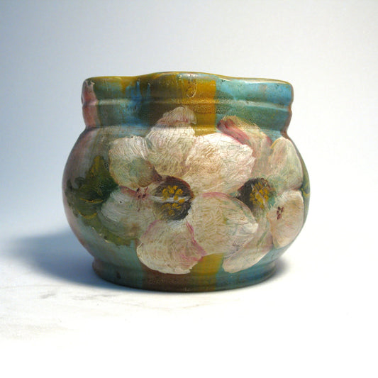 Ribbed Ceramic Planter 6"
